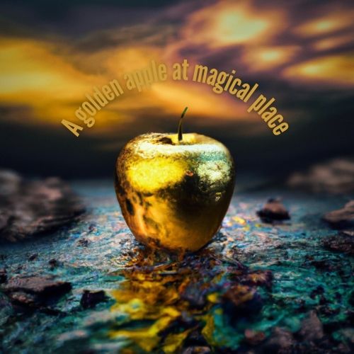 A golden apple at magical place